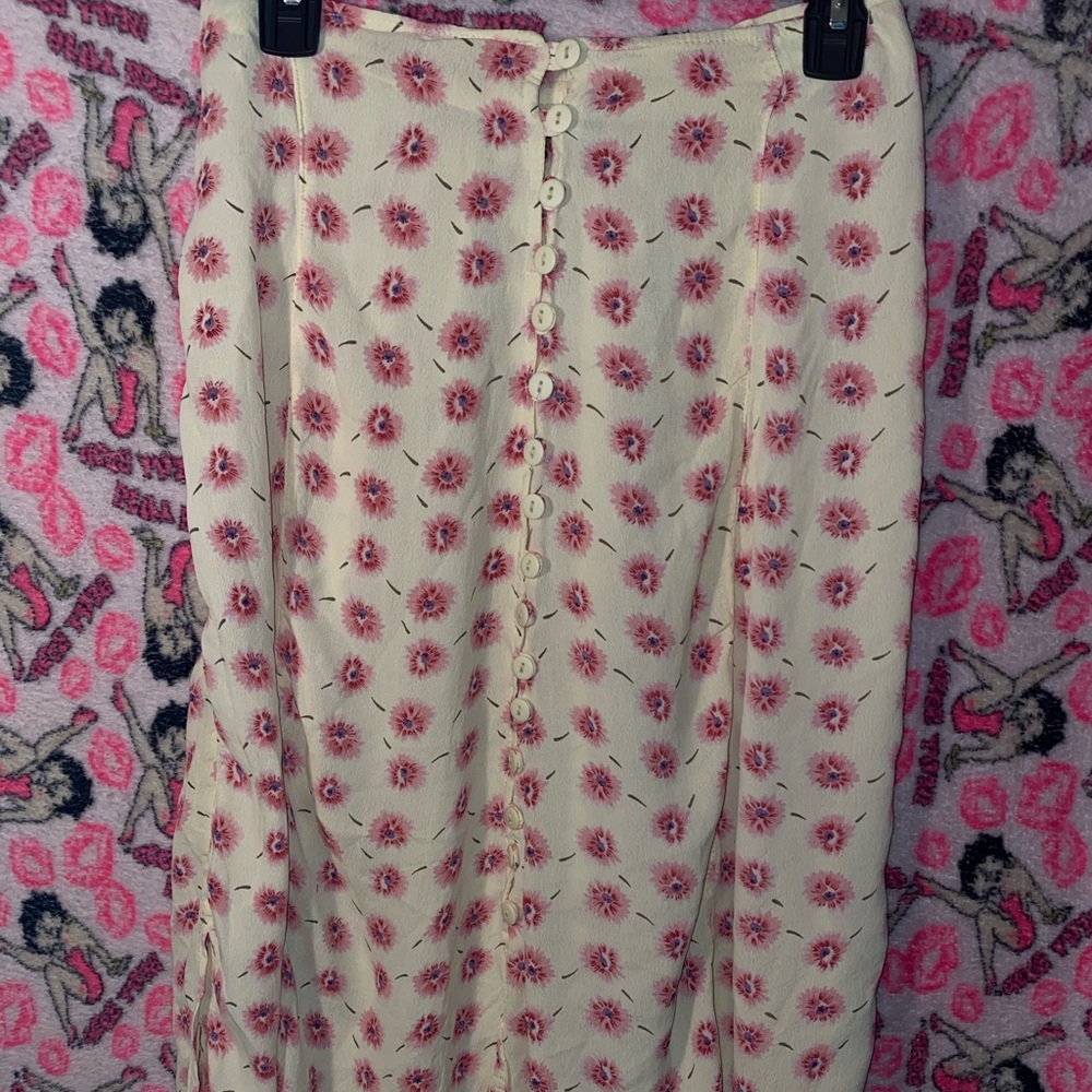 Long floral skirt